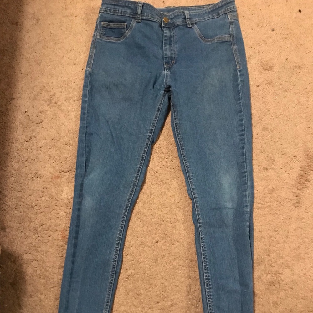 Medium Blue High Waisted Jeans